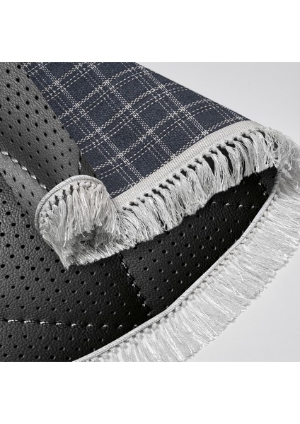 Kaymaz Dijital Mutfak & Salon Halı Star Pamuk Saçaklı Oval Geometrik E5013 Siyah fırsatları