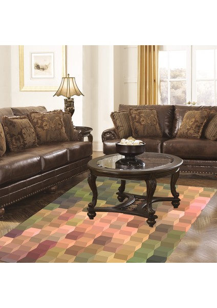 Kaymaz Dijital Mutfak & Salon Halı Star Pamuk Geometrik E5014 Renkli