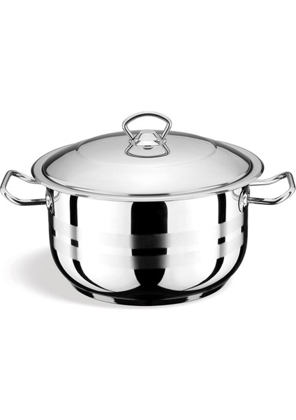 28CM Derin Tencere, Beyaz, Sağlam ve Şık Tasarım