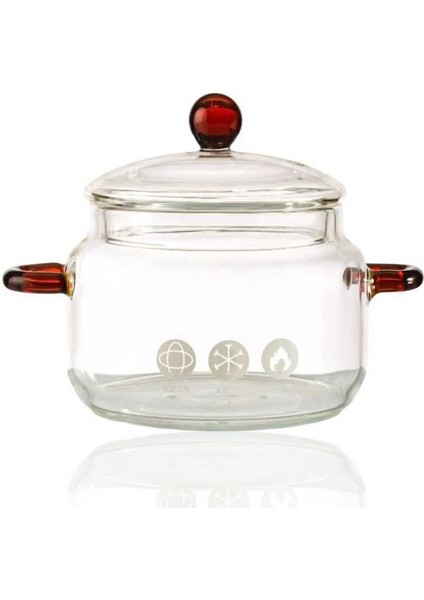 Cam Tencere 300 Ml, Dayanıklı ve Şık, P300, Beyaz Renk