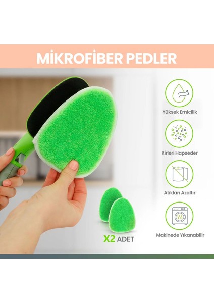 Yüksek Kaliteli Mikrofiber Yedek Bezi, 2'li Set, Temizlik Için Mükemmel Seçim fiyatları