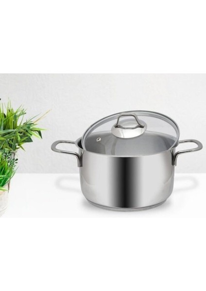Beyaz Inox Derin Tencere 18X10 Cm, Şık ve Kullanışlı Mutfak Gereci