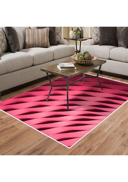 Kaymaz Dijital Mutfak & Salon Halı Trend Geometrik E5017 Pudra