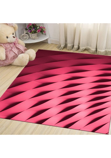 Kaymaz Dijital Mutfak & Salon Halı Trend Geometrik E5017 Pudra