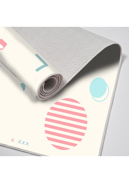 Kaymaz Dijital Mutfak & Salon Halı Trend Geometrik E5015 Beyaz fırsatları