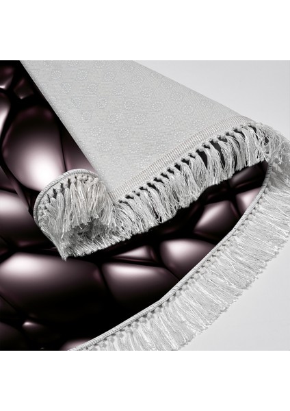 Kaymaz Dijital Mutfak & Salon Halı Trend Saçaklı Oval Geometrik E5009 Siyah fırsatları