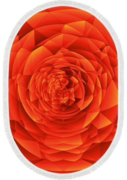 Kaymaz Dijital Mutfak & Salon Halı Yıldız Deri Saçaklı Oval Geometrik E5011 Turuncu fiyatları