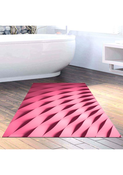Kaymaz Dijital Mutfak & Salon Halı Star Pamuk Geometrik E5017 Pudra