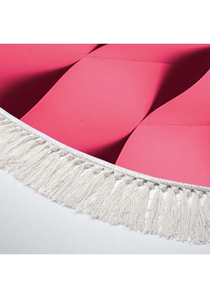 Kaymaz Dijital Mutfak & Salon Halı Trend Saçaklı Oval Geometrik E5017 Pudra modelleri