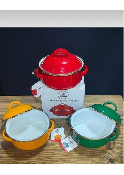 12CM Kırmızı Emaye Mini Tencere, Şık ve Kullanışlı Mutfak Gereci fiyatları