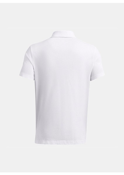 Beyaz Erkek Loose Fit Düz Polo T-Shirt 1386608-100 Ua Icon Polo fırsatları