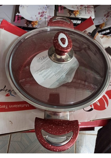 Kırmızı Ptf Basık Tencere 26 Cm, Şık ve Kullanışlı Mutfak Gereci. fiyatları