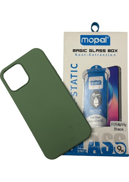 iPhone 13 Pro Max Yeşil Silikon Kılıf Kırılmaz Cam Hediye fiyatları