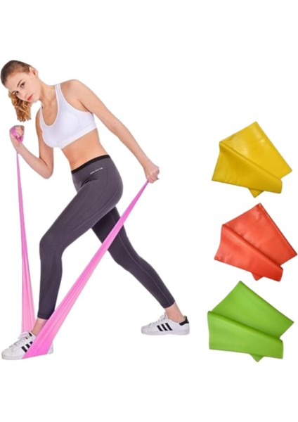 Pembe Kutulu Pilates Direnç Lastiği, Güçlü ve Esnek Egzersiz Ekipmanı