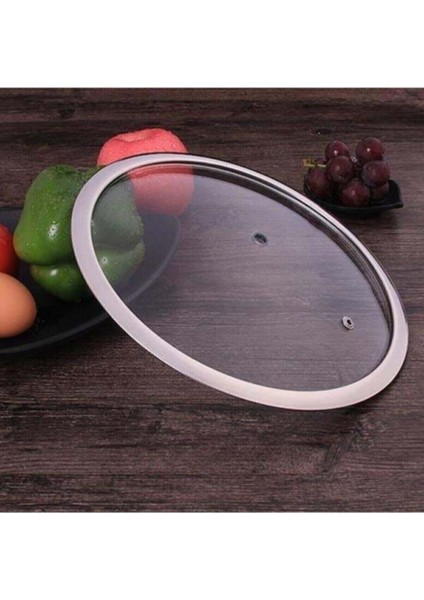 Kırmızı 18 cm Cam Kapaklı Çok Amaçlı Tencere, Tava ve Sahan Seti fırsatları