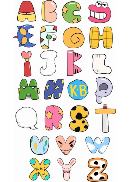 Harf Sticker Telefon Laptop Notebook Tablet Defter Matara Stiker Etiket ST1520