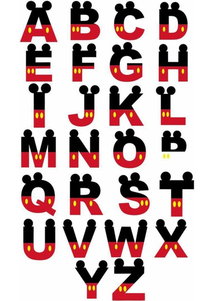 Harf Sticker Telefon Laptop Notebook Tablet Defter Matara Stiker Etiket ST1542