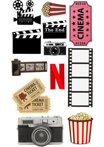 Sinema Sticker Telefon Laptop Notebook Tablet Defter Matara Stiker Etiket ST1718