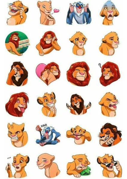 Aslan Kral Sticker Telefon Laptop Notebook Tablet Defter Matara Stiker Etiket ST347