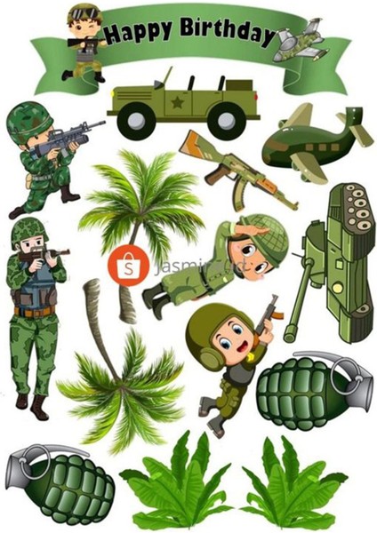 Army Sticker Telefon Laptop Notebook Tablet Defter Matara Stiker Etiket ST1483