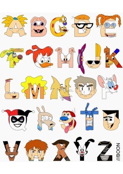 Anime Harfler Sticker Telefon Laptop Notebook Tablet Defter Matara Stiker Etiket ST953