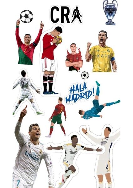 Ronaldo Sticker Telefon Laptop Notebook Tablet Defter Matara Stiker Etiket ST1179
