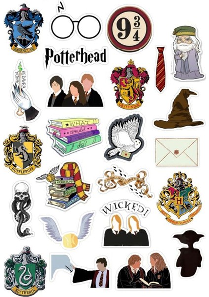 Harry Potter Sticker Telefon Laptop Notebook Tablet Defter Matara Stiker Etiket ST201