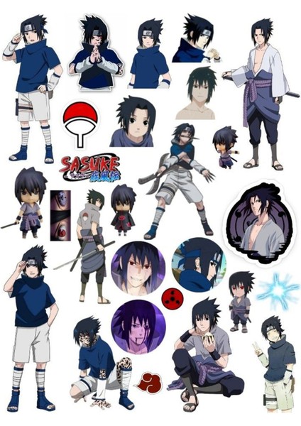 Sasuke Sticker Telefon Laptop Notebook Tablet Defter Matara Stiker Etiket ST800