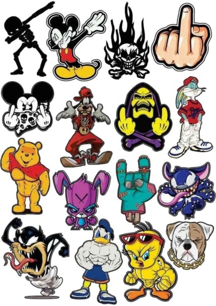 Popüler Sticker Telefon Laptop Notebook Tablet Defter Matara Stiker Etiket ST1109