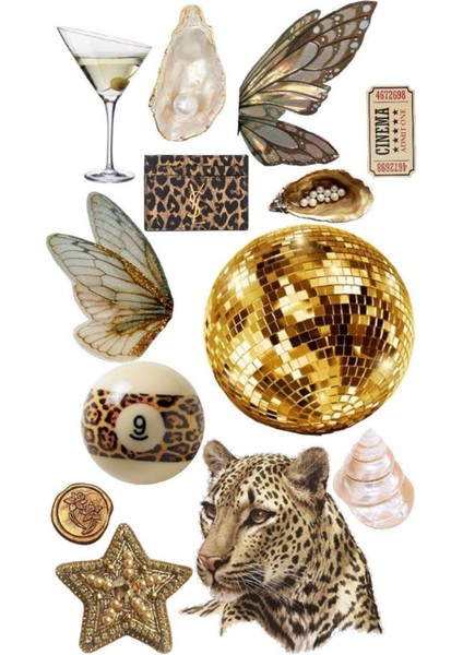 Popüler Gold Sticker Telefon Laptop Notebook Tablet Defter Matara Stiker Etiket ST1479