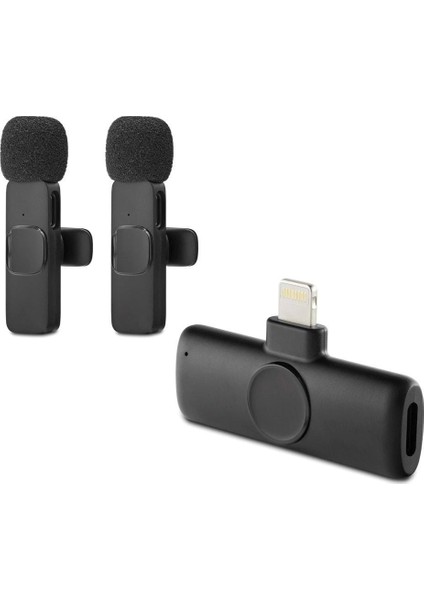 Kablosuz Çift Mikrofon Lıghtnıng Siyah HDX2786