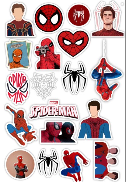 Spiderman Sticker Telefon Laptop Notebook Tablet Defter Matara Stiker Etiket ST732
