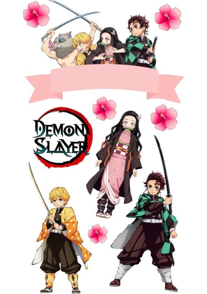 Demon Slayer Sticker Telefon Laptop Notebook Tablet Defter Matara Stiker Etiket ST998