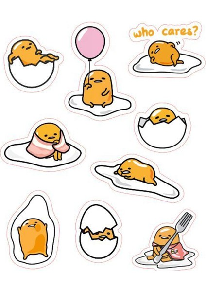 Komik Yumurta Sticker Telefon Laptop Notebook Tablet Defter Matara Stiker Etiket ST720