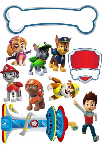 Paw Patrol Sticker Telefon Laptop Notebook Tablet Defter Matara Stiker Etiket ST708