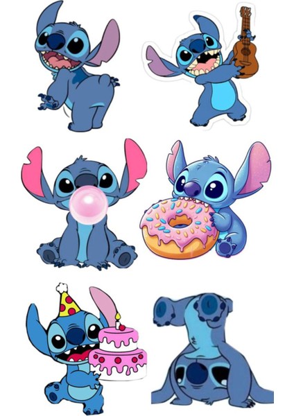 Lilo ve Stitch Sticker Telefon Laptop Notebook Tablet Defter Matara Stiker Etiket ST940