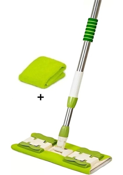 Mor Mandallı Kıskaçlı Cam Silme Mop Seti Mikrofiber Yedek Bezli fırsatları