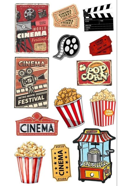 Sinema Sticker Telefon Laptop Notebook Tablet Defter Matara Stiker Etiket ST1753