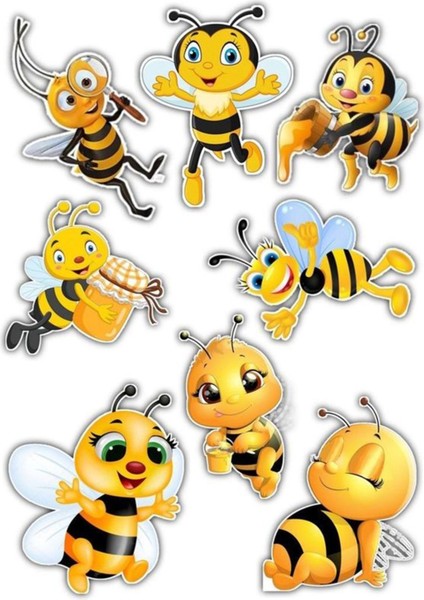 Arı Sticker Telefon Laptop Notebook Tablet Defter Matara Stiker Etiket ST677