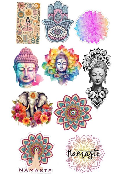 Namaste Sticker Telefon Laptop Notebook Tablet Defter Matara Stiker Etiket ST1706