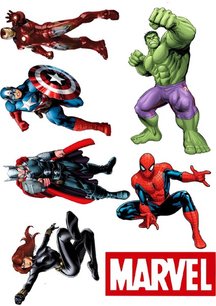 Marvel Sticker Telefon Laptop Notebook Tablet Defter Matara Stiker Etiket ST463