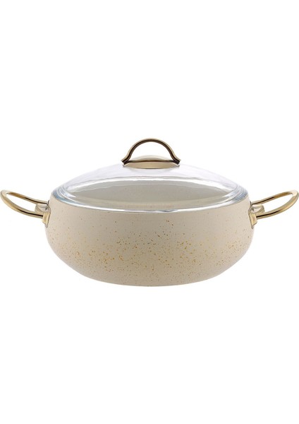 20 cm Granit Tencere, Dayanıklı ve Şık Tasarım, 4 mm Kalınlık