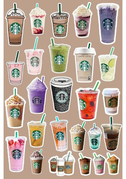 Starbugs Cofee Sticker Telefon Laptop Notebook Tablet Defter Matara Stiker Etiket ST579
