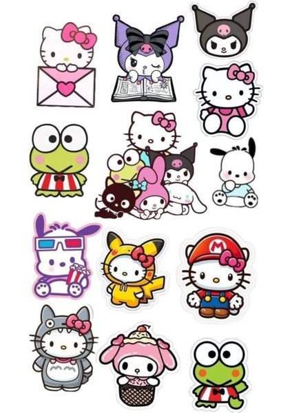Kuromi Sticker Telefon Laptop Notebook Tablet Defter Matara Stiker Etiket ST1214