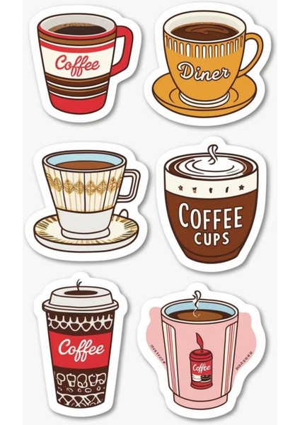 Kahve Sticker Telefon Laptop Notebook Tablet Defter Matara Stiker Etiket ST1393