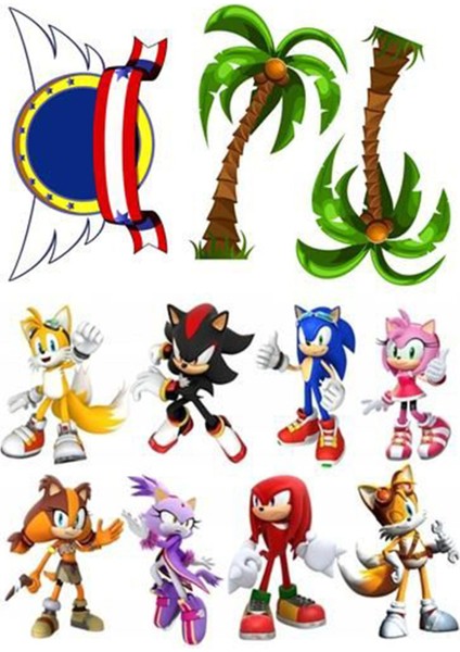 Sonic Sticker Telefon Laptop Notebook Tablet Defter Matara Stiker Etiket ST698