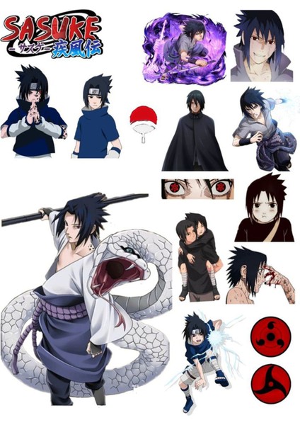 Sasuke Sticker Telefon Laptop Notebook Tablet Defter Matara Stiker Etiket ST829