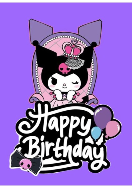 Kuromi Sticker Telefon Laptop Notebook Tablet Defter Matara Stiker Etiket ST1516
