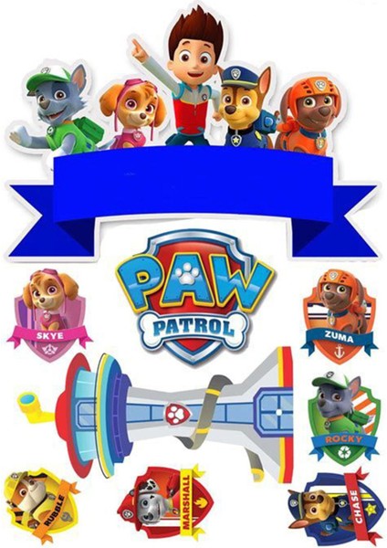 Paw Patrol Sticker Telefon Laptop Notebook Tablet Defter Matara Stiker Etiket ST748