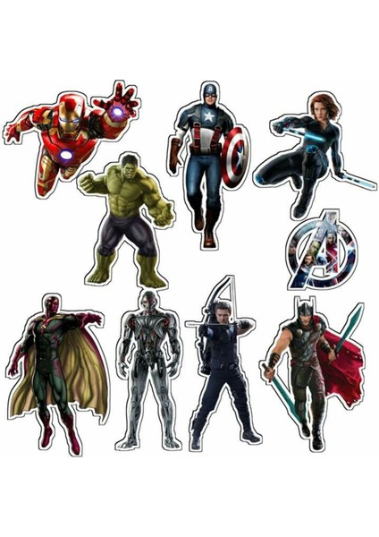 Avengers Sticker Telefon Laptop Notebook Tablet Defter Matara Stiker Etiket ST768